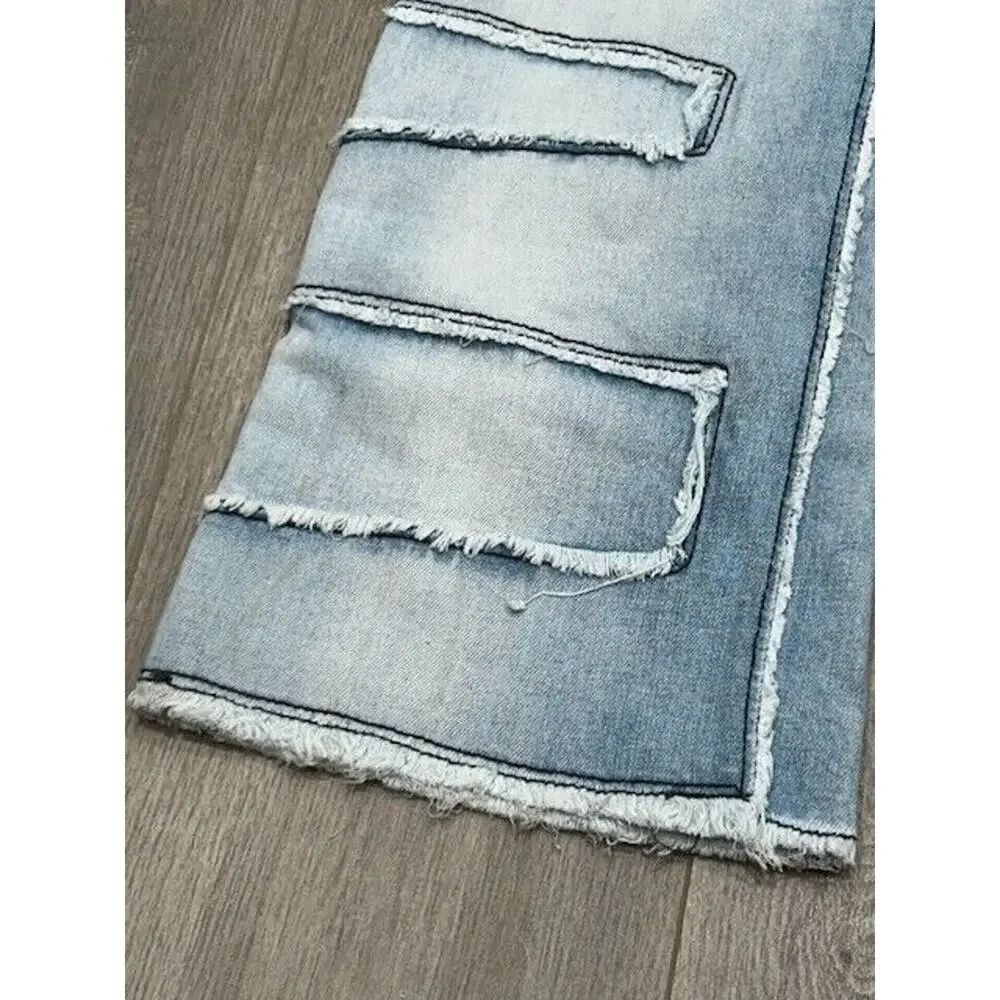 Rockstar Original Mens Stacked Flare Denim‎ Jeans Shake Blue 32 NWT Streetwear